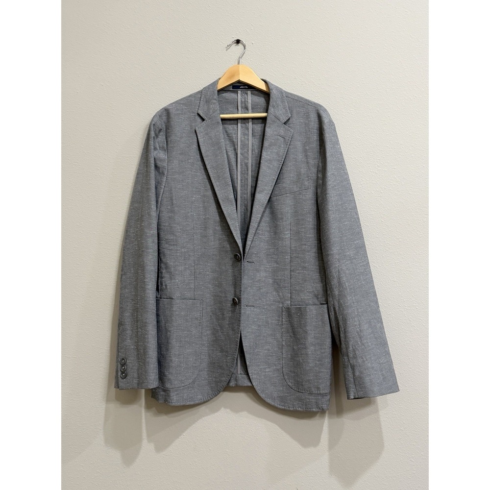 Men's 1901 Unstructured Blazer Size Medium Light Blue Extra Trim Fit